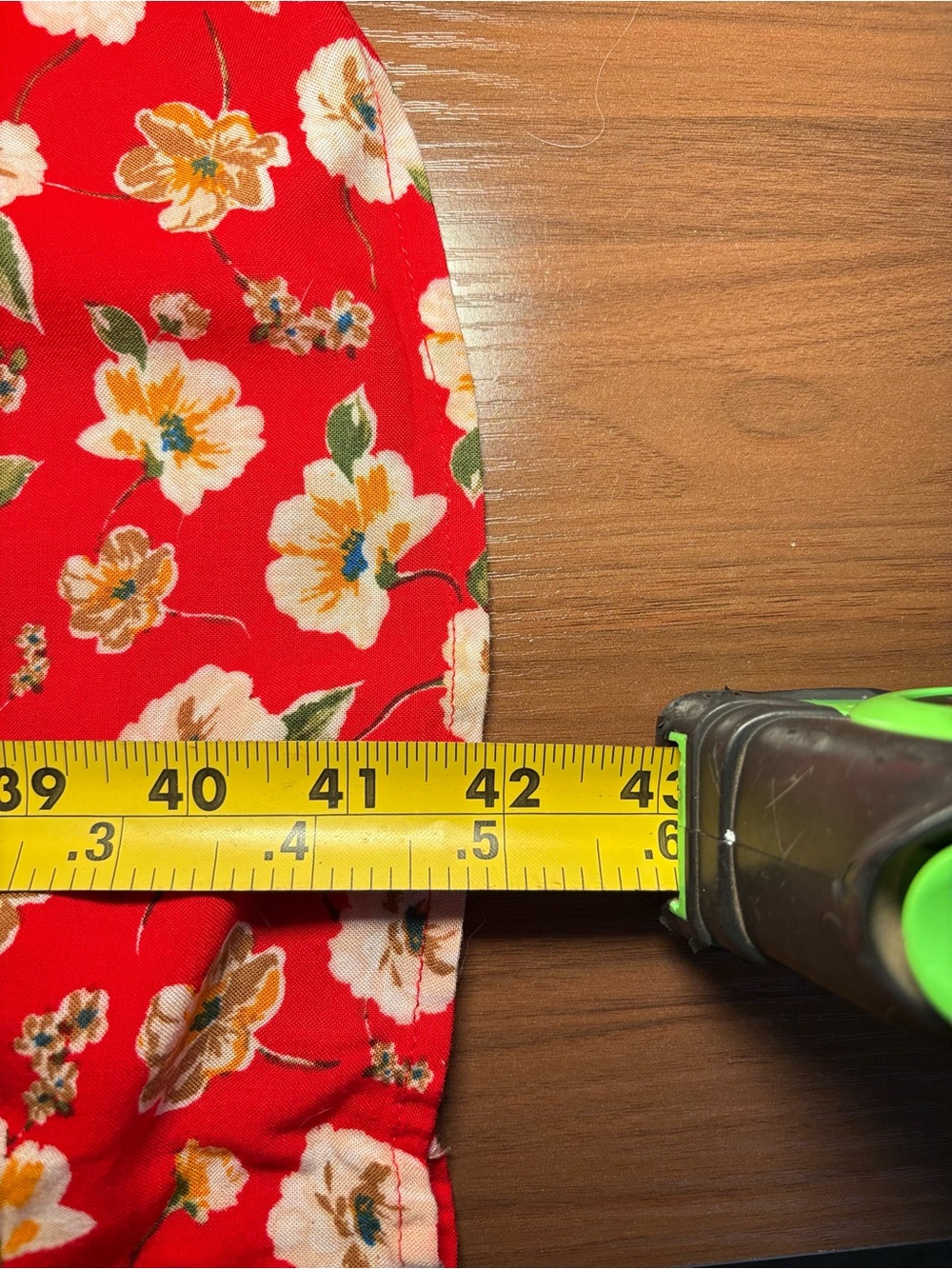 Red Floral Midi Dress Puff Sleeve Scoop Neck Fit Flare Cottagecore Boho Romantic - Picture 11 of 12